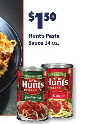 Family Dollar Hunt's pasta sauce offer