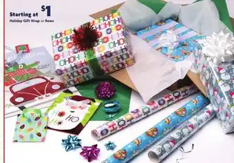 Family Dollar Holiday gift wrap or bows offer