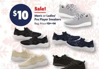 Family Dollar Men's or ladies' pro player sneakers offer