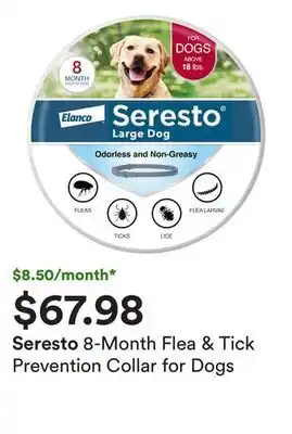 Petco 8-month flea & tick prevention collar for dogs offer