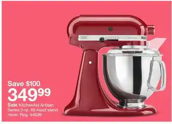 Target Kitchenaid artisan series 5-qt. tilt-head stand mixer offer