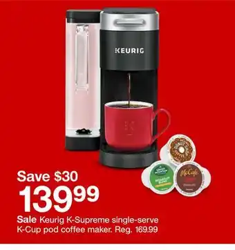 Target Keurig k-supreme single-serve k-cup pod coffee maker offer