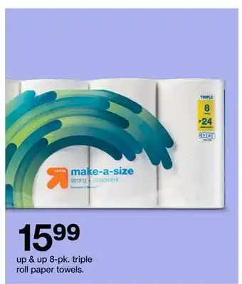 Target Up & up 8-pk. triple roll paper towels offer