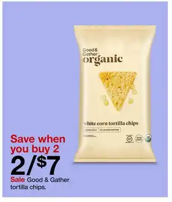 Target Good & gather tortilla chips offer