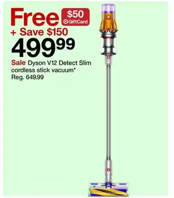 Target Dyson v12 detect slim cordless stick vacuum offer