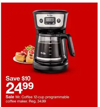 Target Mr. coffee 12-cup programmable coffee maker offer