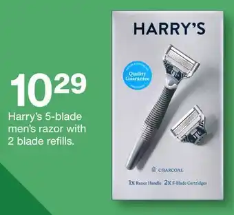 Target Harry's 5-blade men's razor with 2 blade refills offer