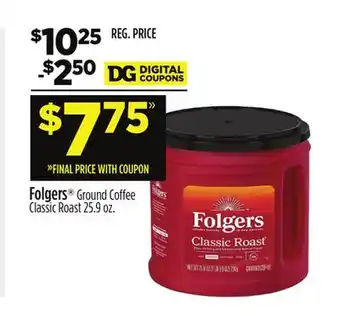 Dollar General Folgers offer