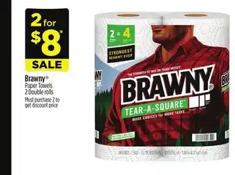 Dollar General Brawny paper towels offer