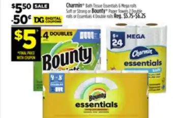 Dollar General Charmin or bounty offer