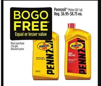 Dollar General Pennzoil motor oil offer