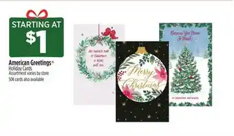 Dollar General American greetings holiday cards offer