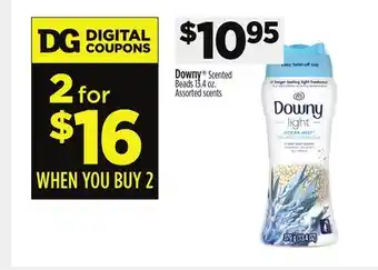 Dollar General Downy scented beads offer