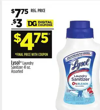 Dollar General Lysol laundry sanitizer offer