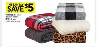 Dollar General Comfort bay throws or blankets offer