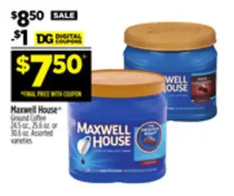 Dollar General Maxwell house ground coffee offer