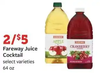 Fareway Fareway Juice Cocktail select varieties 64 oz offer