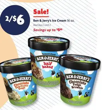 Family Dollar Ben & jerry's ice cream offer