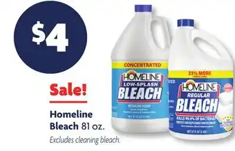 Family Dollar Homeline bleach offer