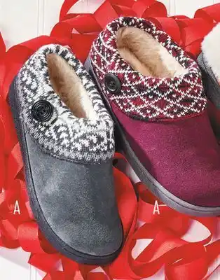 Boscov's Clarks genuine suede ladies slippers nikki offer