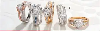 Boscov's Entire collection love blooms natural diamond right hand rings offer