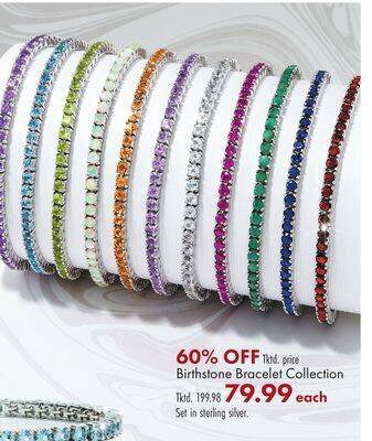 Boscov's Birthstone bracelet collection offer