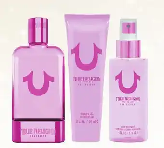 Boscov's True religion fragrance gift sets for men and women offer