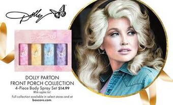 Boscov's Dolly parton front porch collection 4-piece body spray set offer