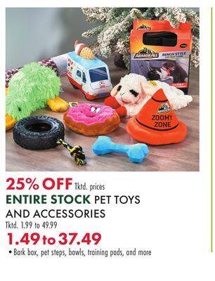 Boscov's Pet toys and accessories offer
