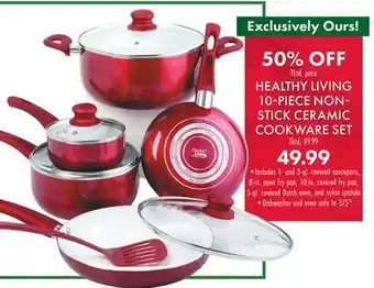 Boscov's Healthy living 10-piece non stick ceramic cookware set offer