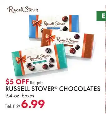 Boscov's Russell stover chocolates offer
