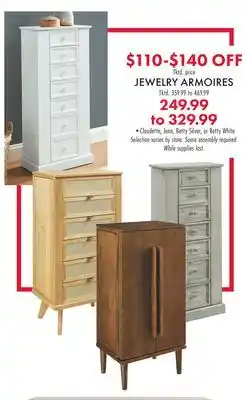 Boscov's Jewelry armoires offer