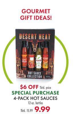 Boscov's 4-pack hot sauces offer
