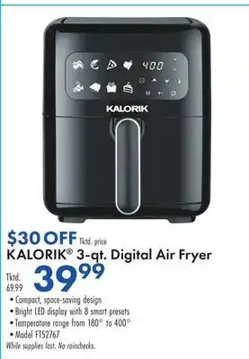 Boscov's Kalorik 3-qt. digital air fryer offer