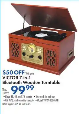 Boscov's Victor 7-in-1 bluetooth wooden turntable offer