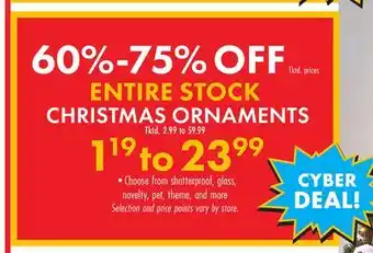 Boscov's Christmas ornaments offer