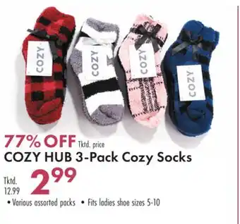 Boscov's Cozy hub 3-pack cozy socks offer