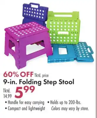 Boscov's 9-in. folding step stool offer