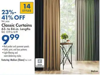 Boscov's Classic curtains offer