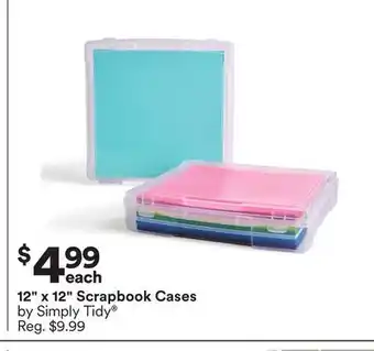 Michaels 12 x 12 scrapbook cases by simply tidy offer