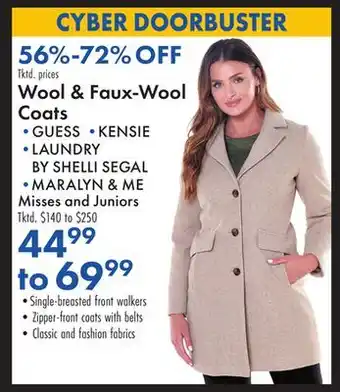 Boscov's Wool & faux-wool coats offer