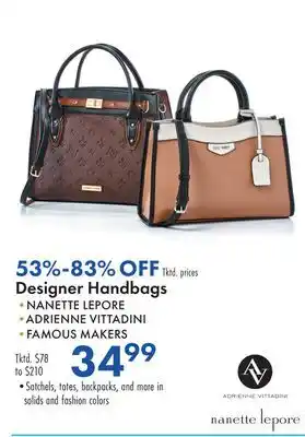 Boscov's Designer handbags offer