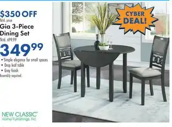 Boscov's Gia 3-piece dining set offer