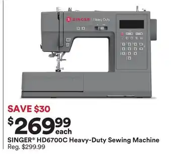 Michaels Singer hd6700c heavy-duty sewing machine offer