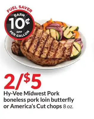 Hy-Vee Hy-vee midwest pork boneless pork loin butterfly or america's cut chops offer