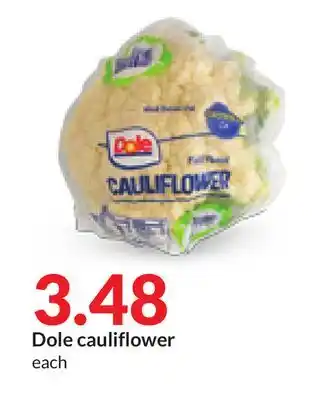 Hy-Vee Dole cauliflower offer