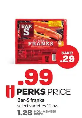 Hy-Vee Bar-s franks offer