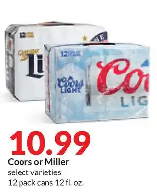Hy-Vee Coors or miller offer