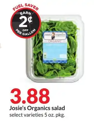 Hy-Vee Josie's organics salad offer