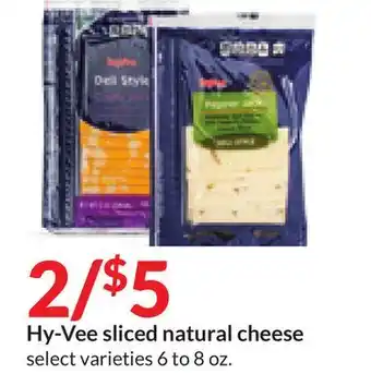 Hy-Vee Hy-vee sliced natural cheese offer